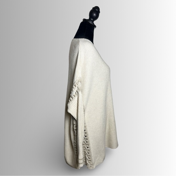 CAbi Slip Stitch Cream Women’s Oversized Knit Sweater, Cotton Blend, Size Small - Picture 6 of 11